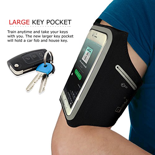 RevereSport Brazalete Deportivo iPhone 12 Mini. Antideslizante contra Sudor Armband para Correr, Fitness. Gimnasio, Ciclismo. Teléfono Funda de Ejercicio