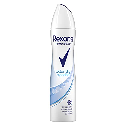 Rexona  Desodorante Aerosol Antitranspirante para mujer Cotton Dry  200ml - Pack de 6