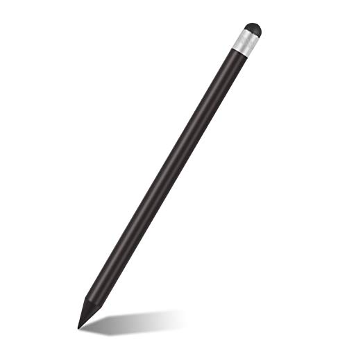 Richer-R Stylus Pen,2 en 1 Lápiz Táctil Alta Sensibilidad, Lápiz de Escritura para Papel/Pantalla Táctil Capacitiva,Mini Lápiz óptico Universal Portátil para Tabletas y Teléfonos Móvils(Negro)