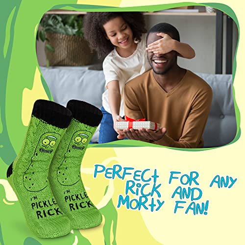 Rick and Morty Calcetines Hombre Antideslizantes de Andar por Casa