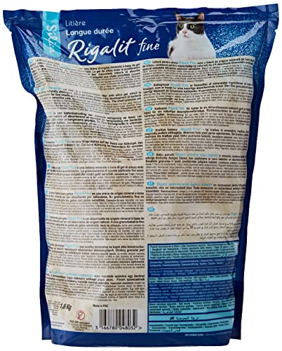 Riga Rigalit Fine - Arena de sílice para Gatos, 1,6 kg