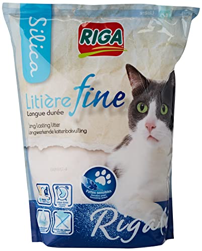 Riga Rigalit Fine - Arena de sílice para Gatos, 1,6 kg