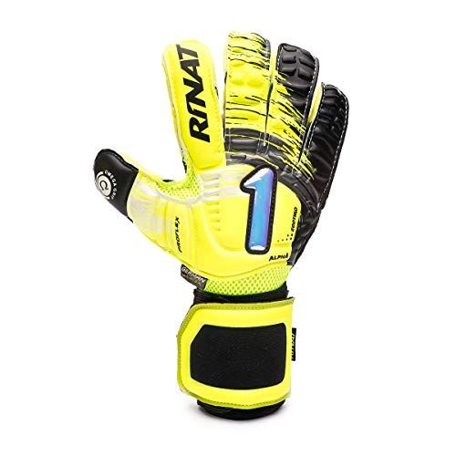 Rinat Egotiko Elemental Alpha Guante De Portero, Unisex Adulto, Amarillo neón/Negro, 8