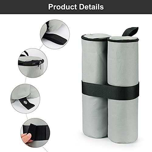 RIOGOO 4pcs-Pack Pesos para Carpas Bolsas Pesadas de Arena Cosida de Grado Industrial para Trabajo Pesado, Pesas de piernas para Pop-up Canopy Carpa Pies Cargados