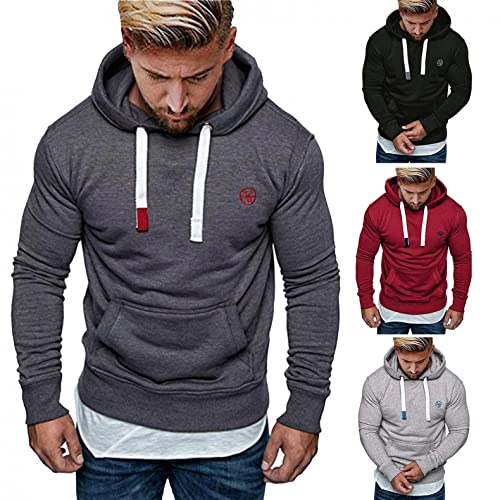 riou ¡Oferta Sudaderas con Capucha para Hombre Cosy Chaqueta Deportiva Sudadera con Cremallera Completa Slim Fit Hoodie Casual Jerséis Adolescente Top Blouse ¡Caliente!