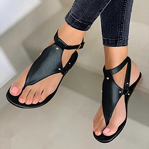 riou Sandalias Mujer Verano 2021 de Gladiador de Cristal Roma Zapatos,Zapato Casuales para Mujer, Sandalias de Básico, Elegantes Sandalias Mujer para Playa