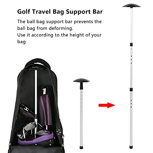 RiToEasysports Bolsa de Viaje de Golf Barra de Soporte portátil telescópica Ajustable aleación de Aluminio Bolsa de Viaje de Golf Club Protecor