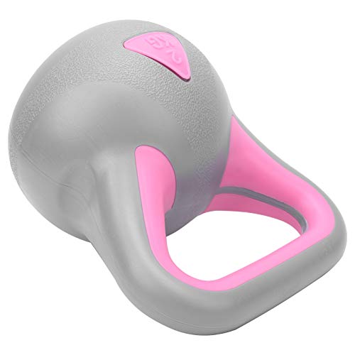 RiToEasysports Kettlebell de Entrenamiento con Pesas Rusas de 2 kg para Levantamiento de Pesas, Entrenamiento básico para Mujeres y Hombres(Rosa Gris)