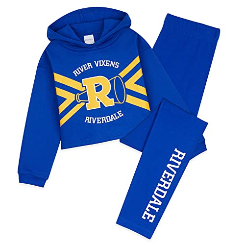 Riverdale Ropa Niña, Chandal Niña, Conjunto Sudadera Adolescente Y Leggings 9 - 15 Años (Azul, 11-12 Años)