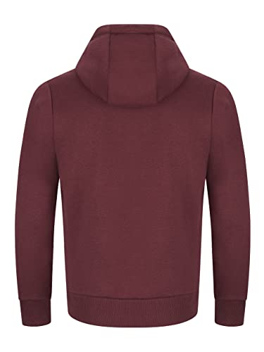 riverso – Sudadera con Capucha para Hombre RIVJulian, Bolsillo Tipo Canguro, Cuello Cruzado, Regular, algodón, Gris, Verde, Rojo, Azul, Negro - Puerto Red Melange (15400). XXL