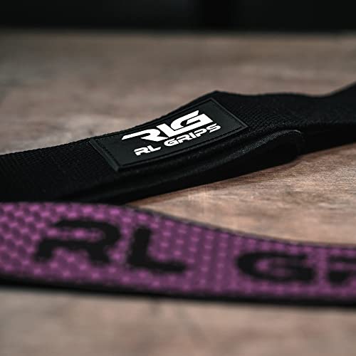 RL Grips™ Classic Straps C1, correas de levantamiento de pesas, straps powerlifting, correas de agarre, correas para peso muerto, straps de entrenamiento (ROSA)