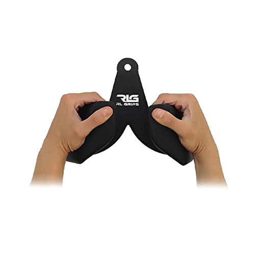 RL Grips™ Close Pronate Agarre Cerrado para poleas de Gimnasio, Power Grip, Barra de tracción, Mango Neutro Accesorio ergonómico Gym Jalon Remo, Agarre para Entrenamiento en Cable