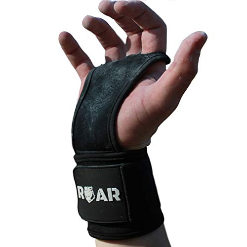 Roar® Calleras para Crossfit Hombre, Calleras Crossfit Mujer, Guantillas Gimnasio, Calleras Gimnasia artistica, Crossfit Hand Grips, Callera Calistenia,Cuero Sintético, Grip Gloves, Cayeras (XL)