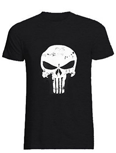 ROBO Camiseta Hombre Manga Corta Calavera Divertida Novedades Slim Cómodo Camisetas para Gimnasio Deporte