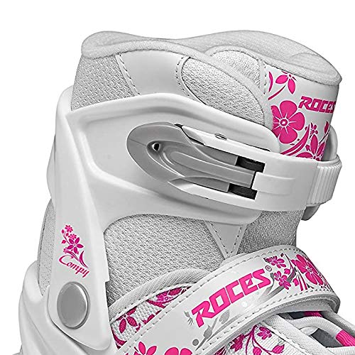 Roces Compy 8.0 - Patines en línea para niña, color Blanco (White-Violet), talla 34-37