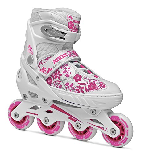 Roces Compy 8.0 - Patines en línea para niña, color Blanco (White-Violet), talla 34-37