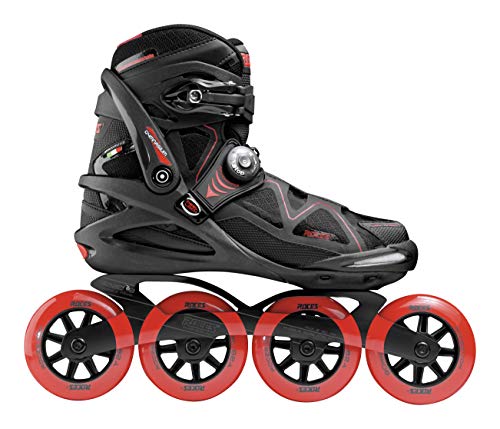 Roces Gymnasium 2.0 Tif Patines en línea, Hombre, Negro-Rojo, 43