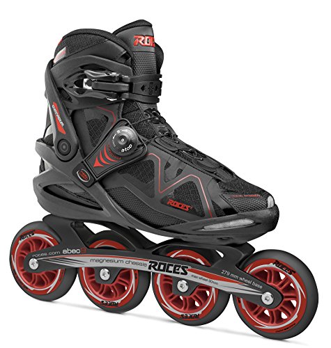 Roces Gymnasium Inline Skate para Hombres, Hombres, Negro/Rojo, 37