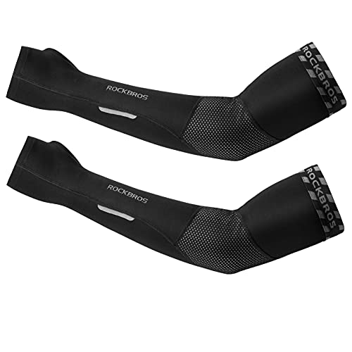 ROCKBROS Manguitos del Brazo Térmicos, Calentadores para Hombres Mujeres para Ciclismo Bicicleta Running Conducir Deportes al Aire Libre, 1 Par