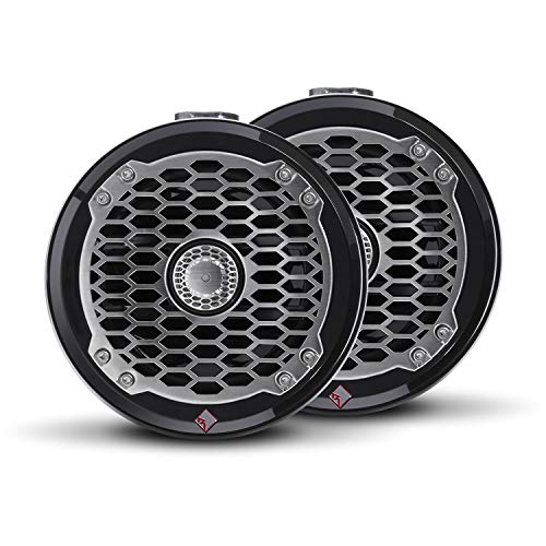 Rockford Fosgate PM2652W-MB Punch Marine - Mini altavoz de torre Wakeboard de 6,5 pulgadas, color negro (par)