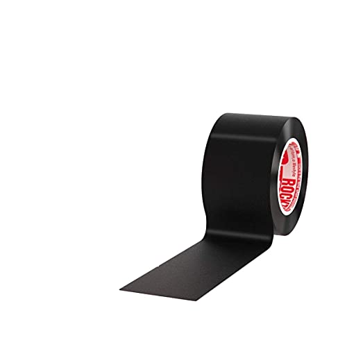 RockTape RX Cinta Kinesiología Atletas, Adhesivo Suave + Piel Sensible, Ideal para Rehabilitación y Entrenamiento de Postura, 5 cm x 5 m, Sin Cortar Negro