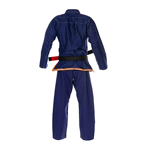 Role Bonito Kimono Azul Oscuro Navy Ultra Ligero para Jiu-Jitsu Brasileño (BJJ) Talla A4