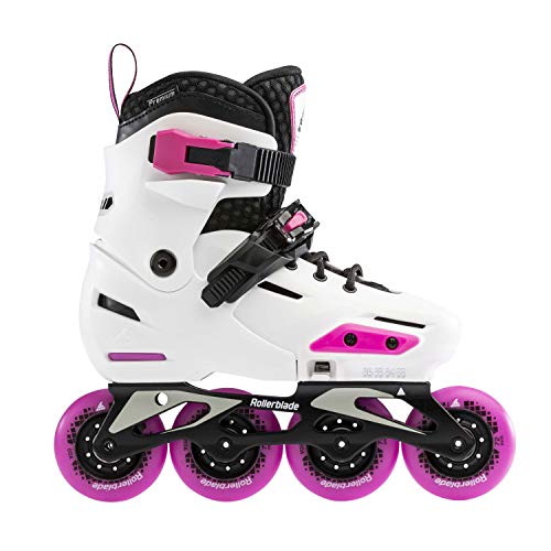 Rollerblade Apex 235-Patines niña, Color Blanco y Rosa Patines en línea, Niñas, 37