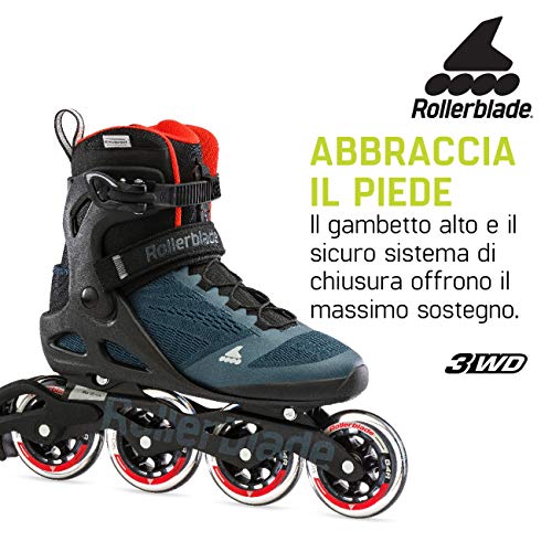 Rollerblade Macroblade 90 Orion - Patines en línea para Hombre, Color Azul y Naranja