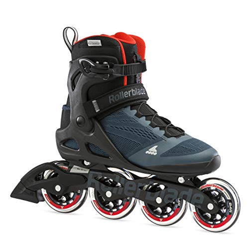 Rollerblade Macroblade 90 Orion - Patines en línea para Hombre, Color Azul y Naranja