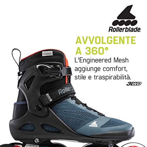 Rollerblade Macroblade 90 Orion - Patines en línea para Hombre, Color Azul y Naranja