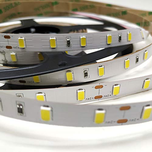 ROLLO de 5 metros de Tira de led 18w/metro a 24v. IP20. Color Blanco Frio (6500K). 4800 lumenes. Cinta strip profesional 60 led/m.