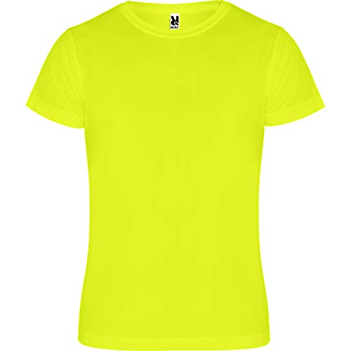 ROLY Camiseta Hombre (Pack 5) Deporte | Camiseta Técnica para Fitness o Running | Transpirable (Amarillo FLÚOR, L)