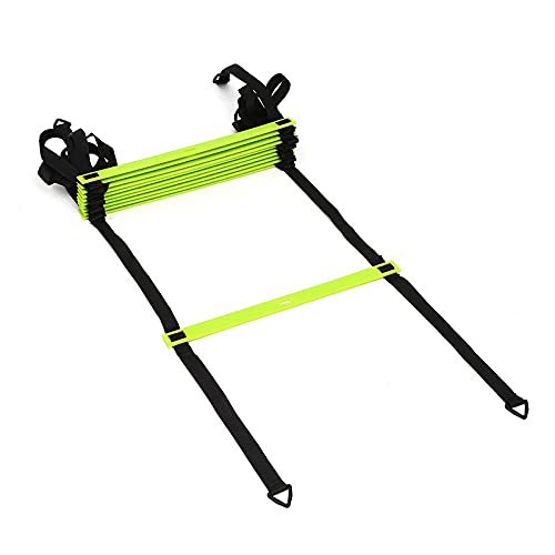 Ronex Sports Escaleras de Velocidad, Agilidad y coordinación | Para deportes de Equipo como Fútbol, Hockey, Baloncesto, Rugby, Entrenamiento Fitness, HIIT, CrossFit | Incluye Bolsa de Transporte (6 M)