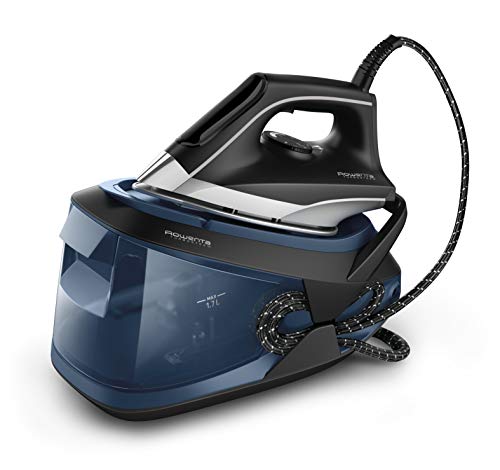 Rowenta Turbosteam VR8322 Centro de planchado 6,5 bares, golpe vapor 370 g/m, suela MiscroSteam 400, sistema de bloqueo para transportar con una mano, sistema antical, modo Eco, depósito agua 1,7 L