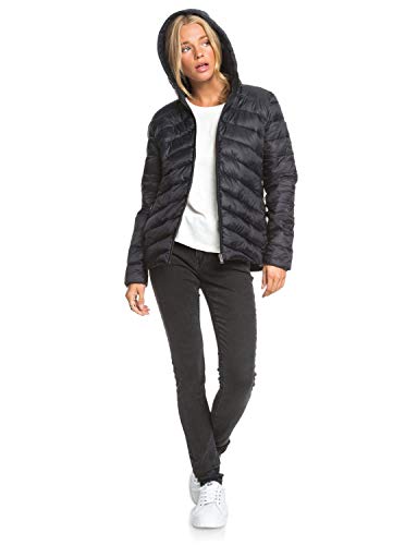 Roxy Coast Road - Chaqueta Con Acolchado, Resistente Al Agua, Ligera Y Plegable Para Mujer Chaqueta Con Acolchado, Resistente Al Agua, Ligera Y Plegable, Mujer, anthracite, M