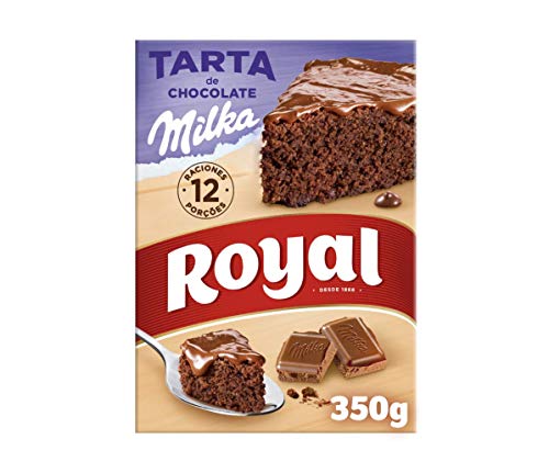 Royal Tarta de Chocolate Milka, Preparado en Polvo, 12 Raciones, 350g