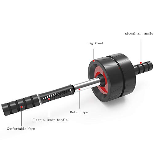 Rueda Abdominal Rueda de músculos Abdominales para Hombres Equipo de Entrenamiento físico Rodillo de Ejercicios para el hogar Vientre Delgado Principiante Abdominal Rueda de Ejercicios multifunción