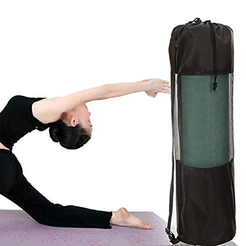 rycnet Portátil Útil Pilates Esterilla de Yoga Bolsa de Portador de Malla Centro Ajustable Correa