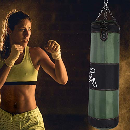 Saco de Boxeo Colgante de Boxeo, Entrenamiento vacío Gancho de Boxeo Saco de Arena Kick Fight Saco de Arena de Saco de Boxeo Saco de Arena Saco de Arena vacío(1.2M-Verde)