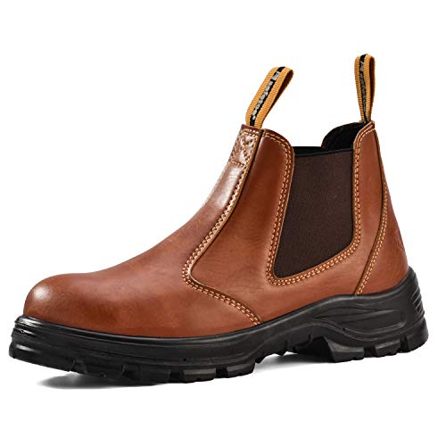 Safetoe Zapatos de Seguridad para Hombres y Mujeres, M-8025 S3 Botas de Seguridad para Hombres con Cuero Impermeable, Puntera de Material, Calzado Ligero con Punta de Acero, Pantuflas Talla EU 41