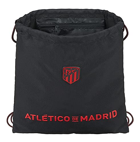 Safta Saco Plano Grande de Atlético de Madrid Corporativa, 350x400 mm, Negro