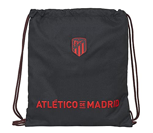 Safta Saco Plano Grande de Atlético de Madrid Corporativa, 350x400 mm, Negro