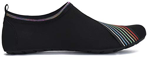 SAGUARO Escarpines Hombre Mujer para Buceo Snorkel Surf Natación Piscina Vela Mares Rocas Río Zapatos para Agua Calzado Playa Zapatillas Deportes Acuáticos(062 Noir, 38/39 EU)