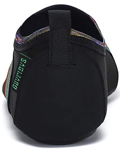 SAGUARO Escarpines Hombre Mujer para Buceo Snorkel Surf Natación Piscina Vela Mares Rocas Río Zapatos para Agua Calzado Playa Zapatillas Deportes Acuáticos (033 Negro,44/45 EU)