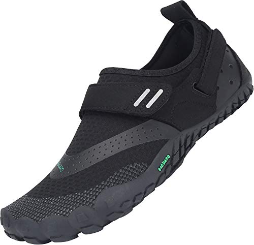 SAGUARO Unisexo Zapatos Trail Running Transpirables Ligero Hombres Zapatillas de Deportes Interior Exterior Mujeres Antideslizante Zapato de Aqua Playa Yoga Gimnasio Calzado, Negro 44