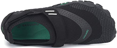 SAGUARO Unisexo Zapatos Trail Running Transpirables Ligero Hombres Zapatillas de Deportes Interior Exterior Mujeres Antideslizante Zapato de Aqua Playa Yoga Gimnasio Calzado, Negro 44