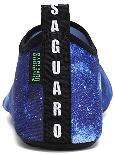 SAGUARO Zapatos de Agua Hombre Mujer Zapatos de Piel descalza para Surf Swim Beach Playa Yoga,Lunar-Azul,44/45