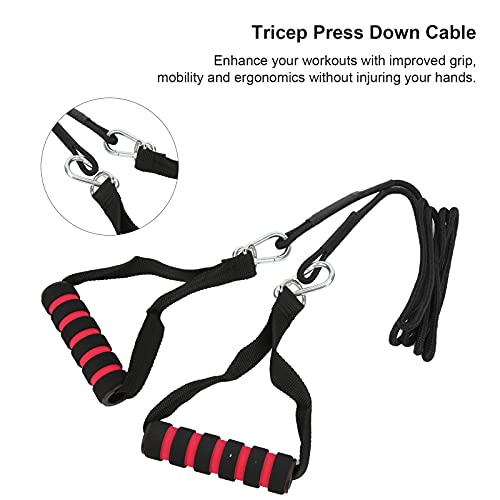 SALALIS Cable de tracción para Entrenamiento de Gimnasio, Cables de tracción para Gimnasio Mango Ajustable para Aumentar los músculos del tríceps para el Sistema de polea de Fitness