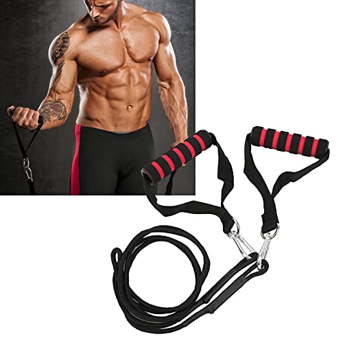 SALALIS Cable de tracción para Entrenamiento de Gimnasio, Cables de tracción para Gimnasio Mango Ajustable para Aumentar los músculos del tríceps para el Sistema de polea de Fitness