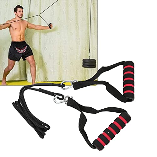 SALALIS Cable de tracción para Entrenamiento de Gimnasio, Cables de tracción para Gimnasio Mango Ajustable para Aumentar los músculos del tríceps para el Sistema de polea de Fitness